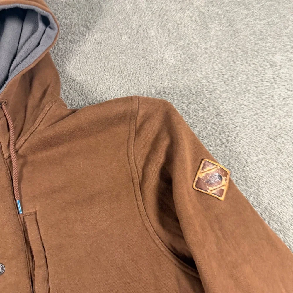 The North Face Brown California Heritage Fleece Lined Hoodie Jacket Mens Large